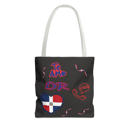 Personalized Initials & D.O.B Dominican Republic CanvasTote Bag