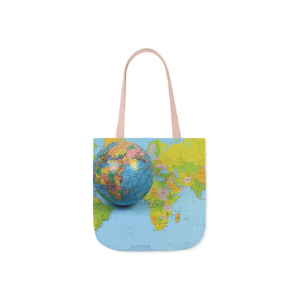 Canvas Tote Bag - Black Personalized City with Map Design