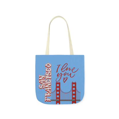 Canvas Tote Bag, San Francisco Light Blue