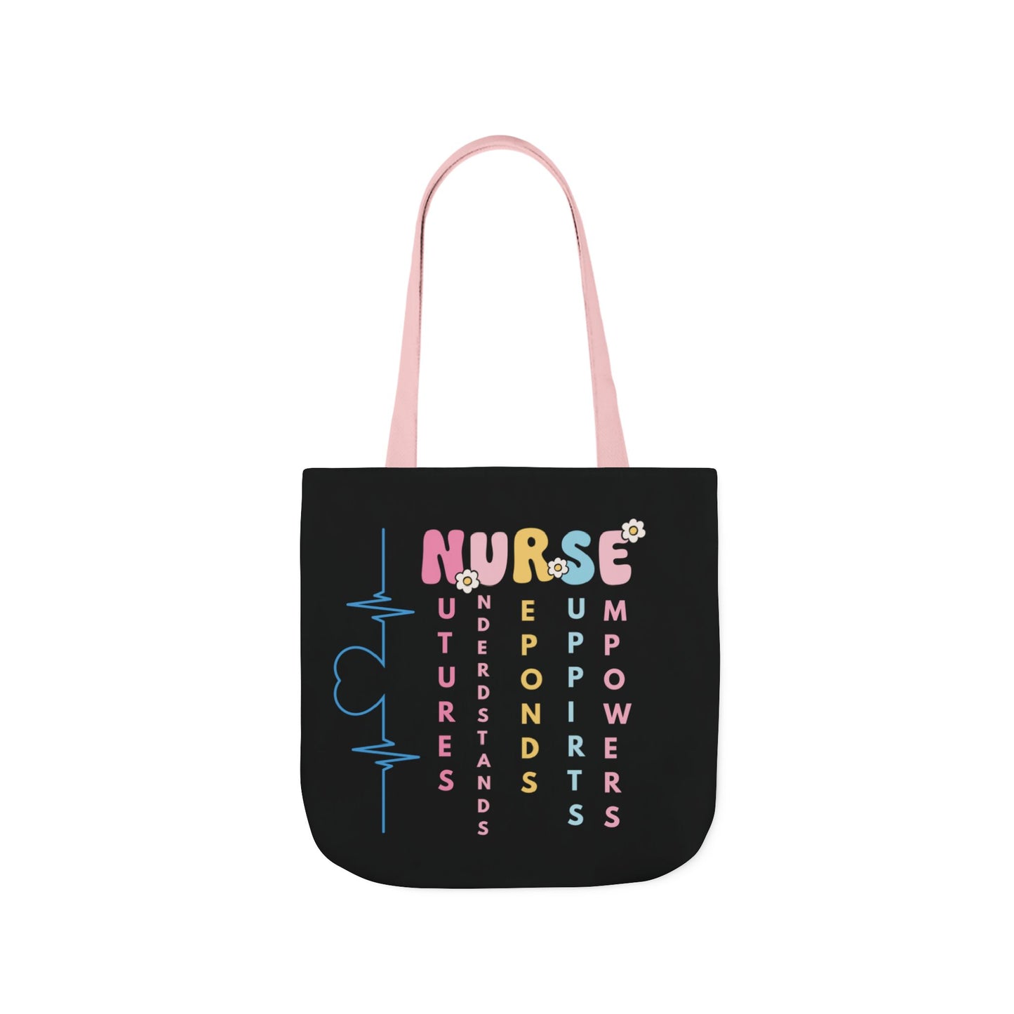 Personalized Nurse Initial Canvas Tote Bag — Custom Initial & Year Started as Nurse
