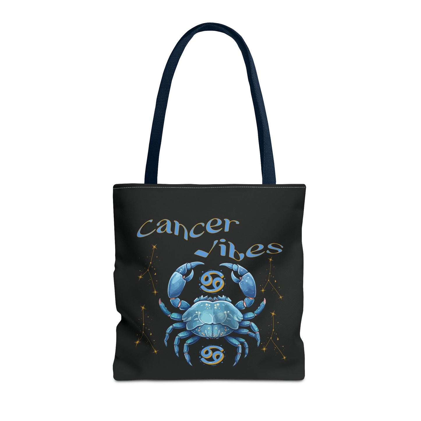 Black Zodiac Cancer Tote Bag