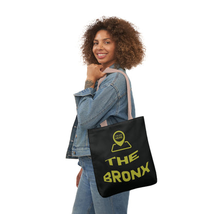 Canvas Tote Bag - Black Personalized City with Map Design