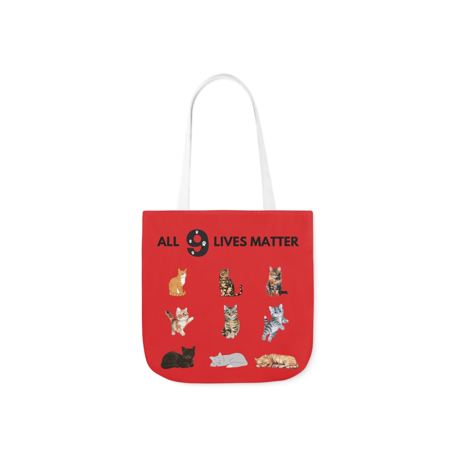 Red Cat theme Canvas Tote Bag