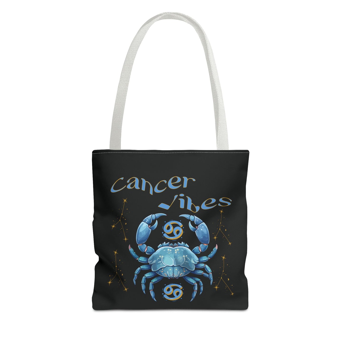 Black Zodiac Cancer Tote Bag