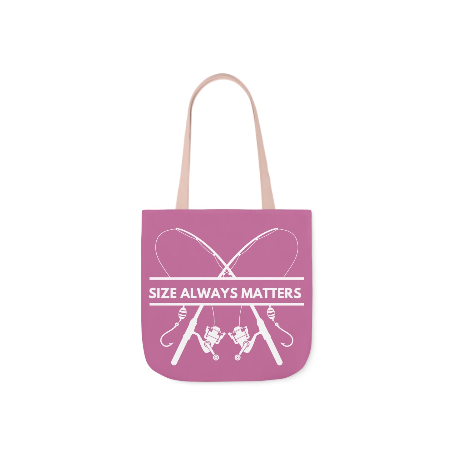 Fishing Canvas Pink Tote Bag