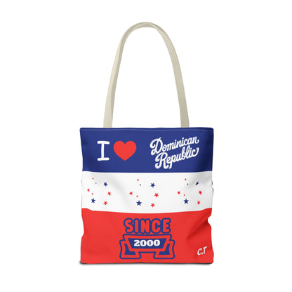 Personalized Initials & D.O.B Dominican Republic CanvasTote Bag