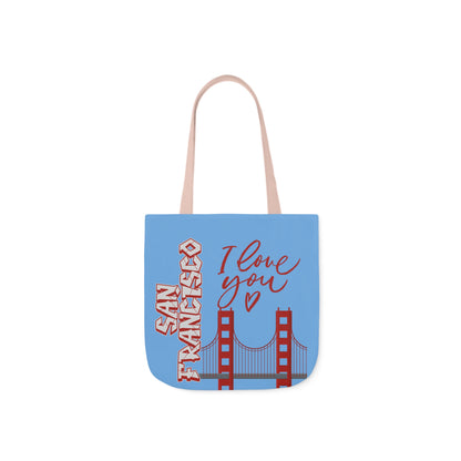 Canvas Tote Bag, San Francisco Light Blue