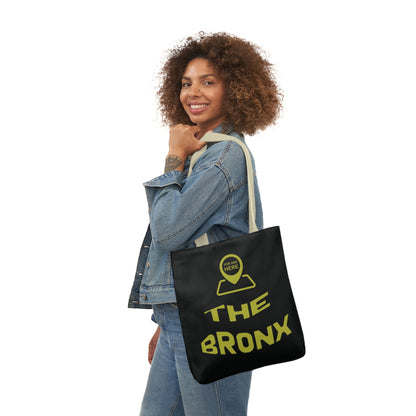 Canvas Tote Bag - Black Personalized City with Map Design