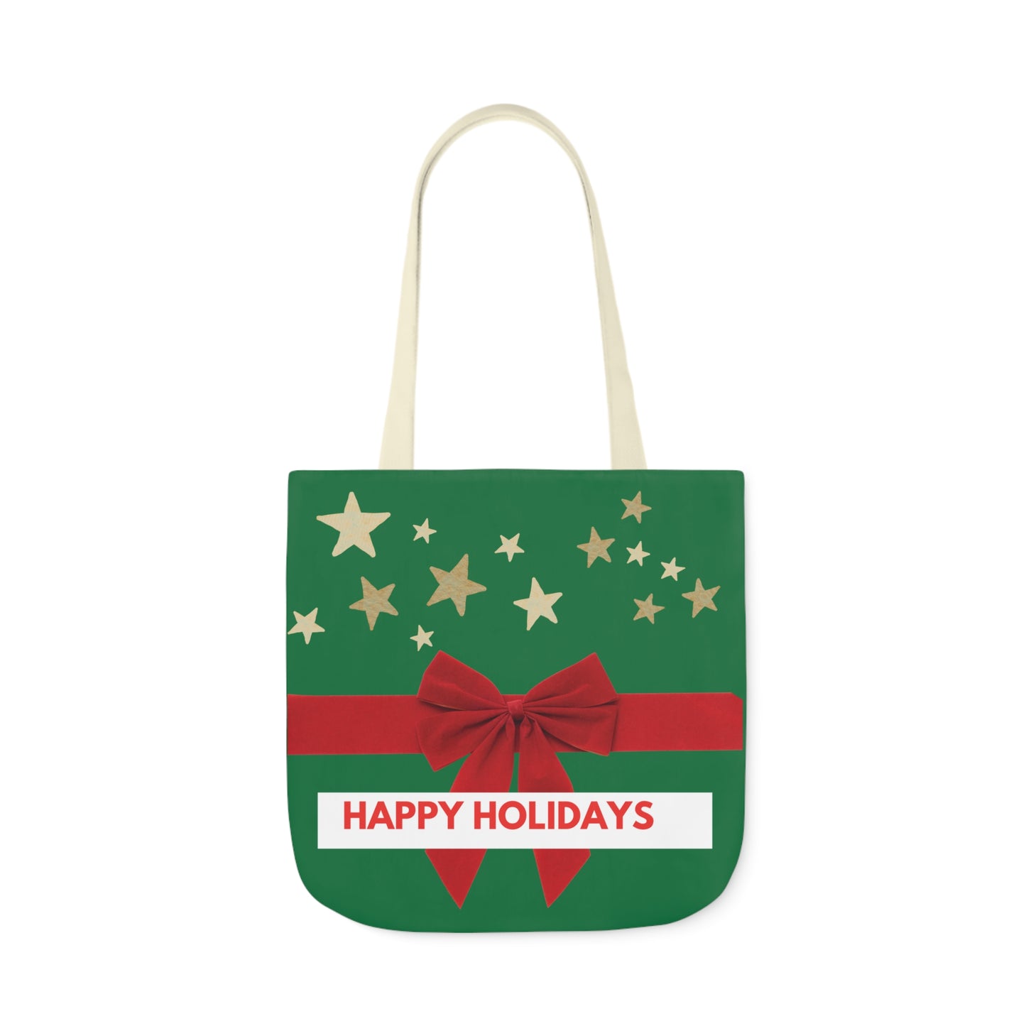 Green Christmas Personalized Dog Canvas Tote Bag