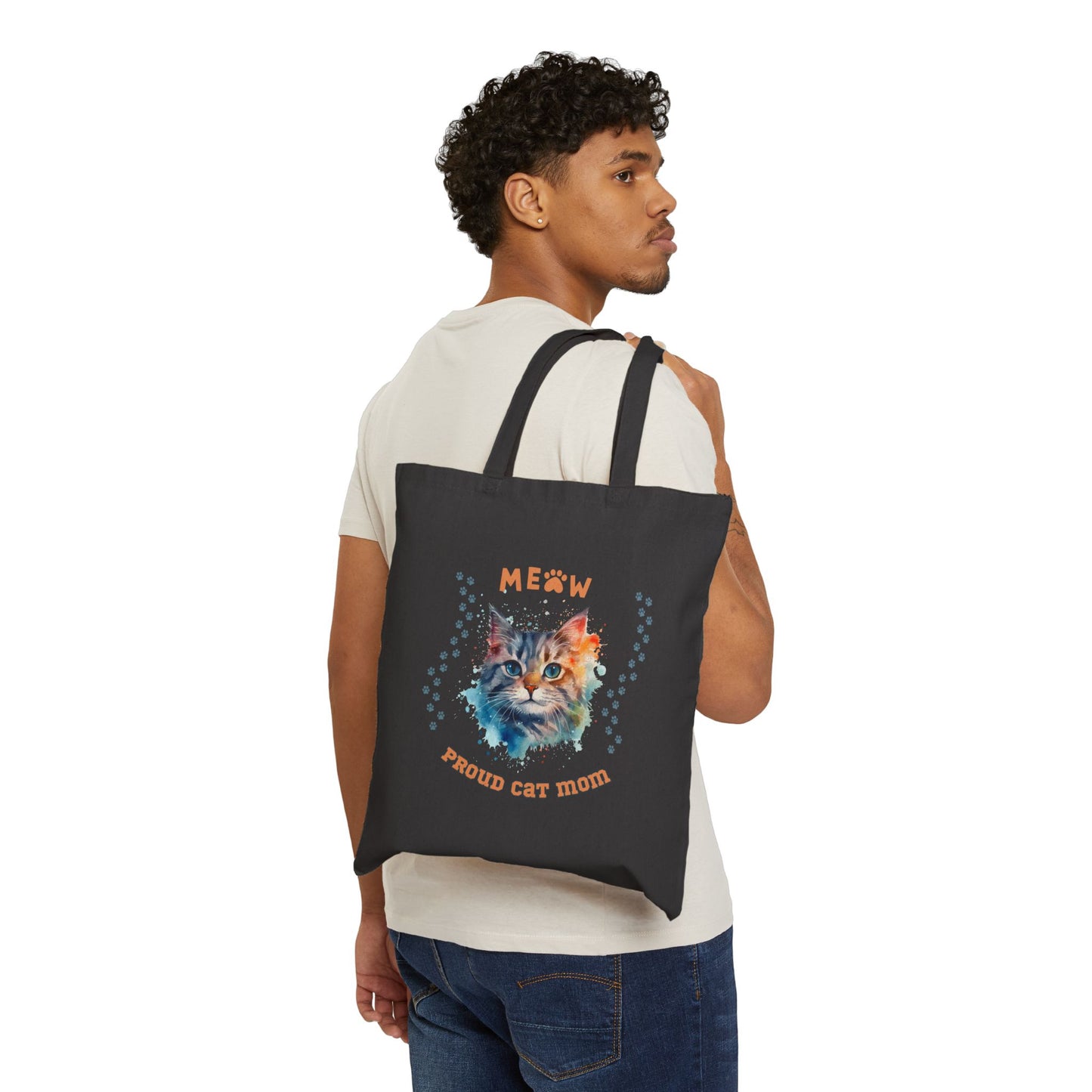 Cat lovers Cotton Canvas Tote Bag