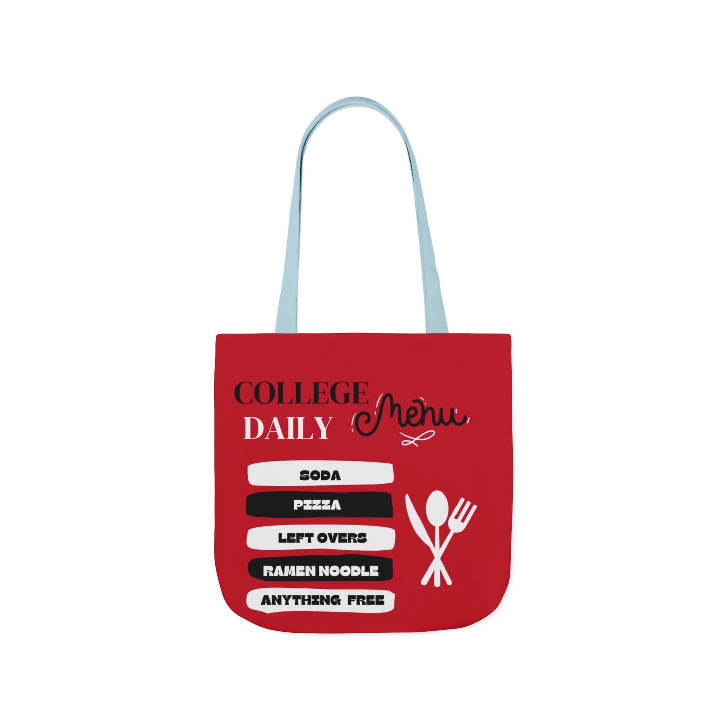Funny Student Red Canvas Tote Bag