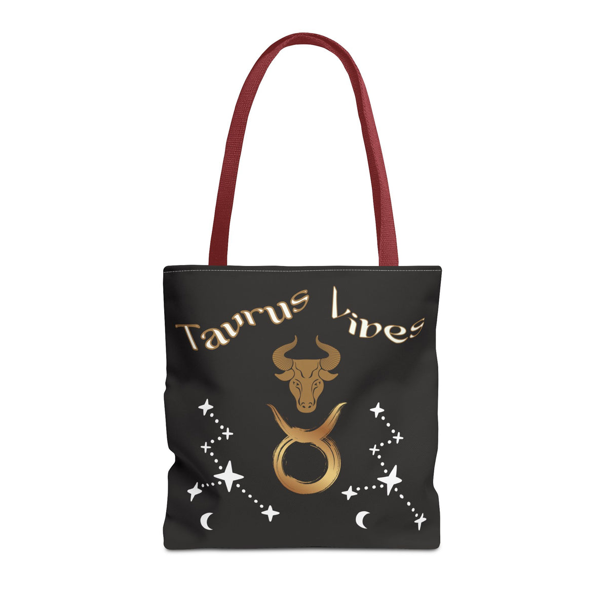 Personalized Taurus Vibes' Zodiac Canvas Tote Bag with Birth Year & Initials