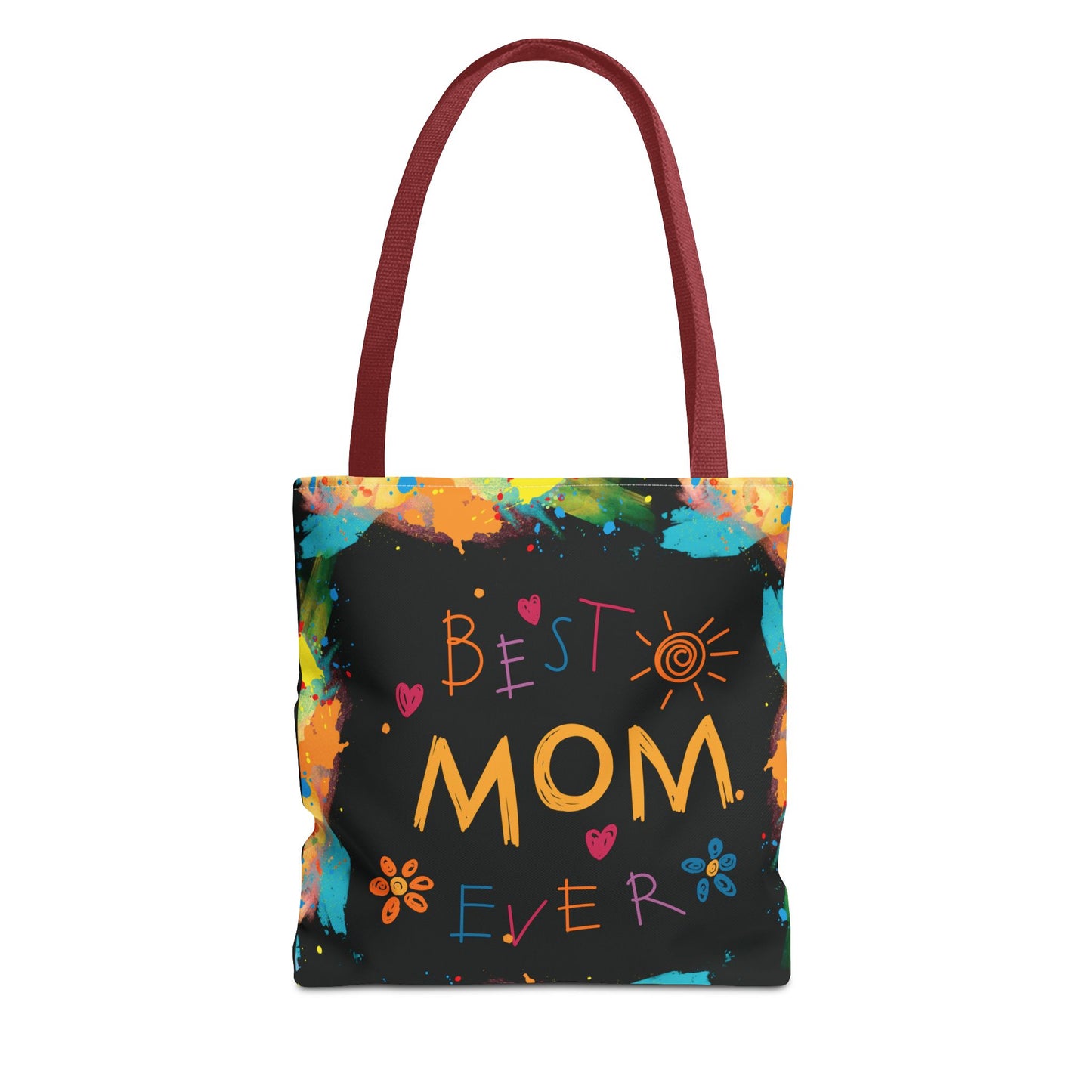 Mom Black Graphic Canvas Tote Bag
