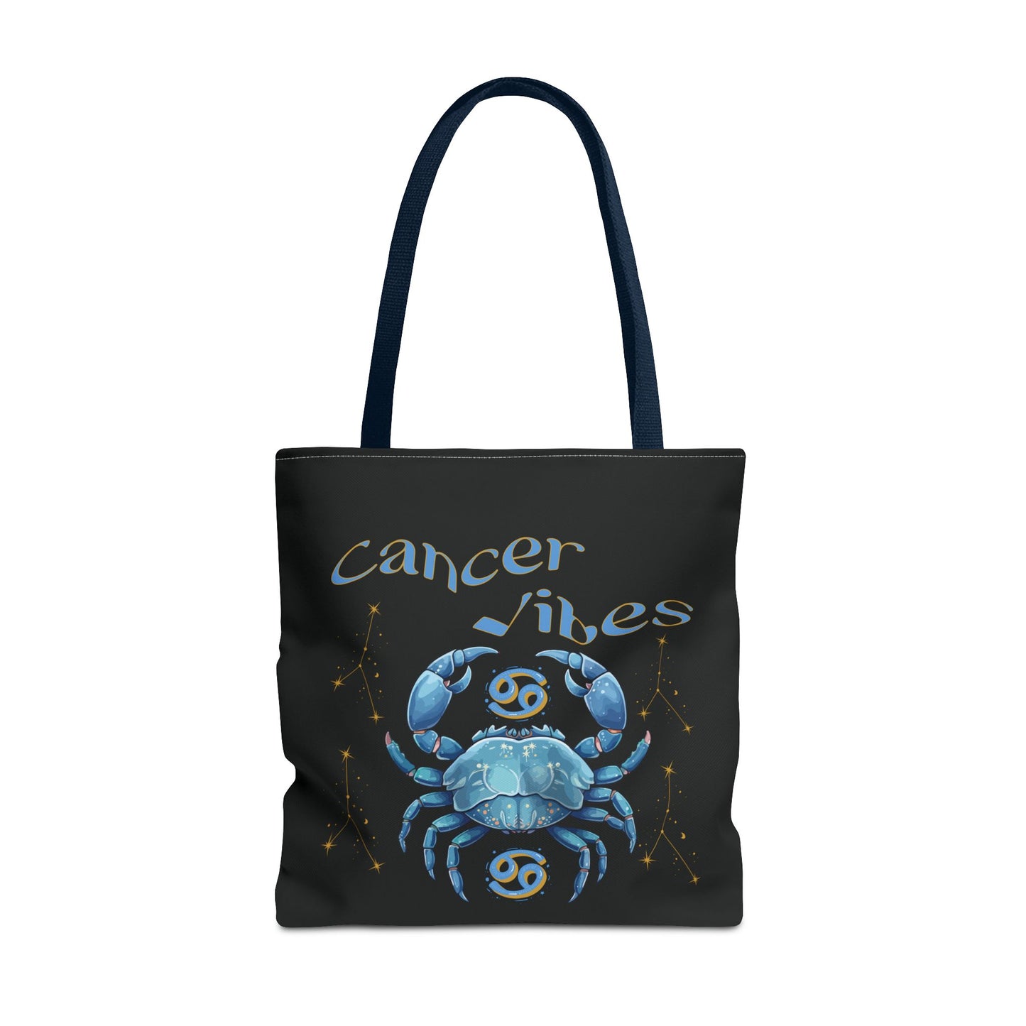 Black Zodiac Cancer Tote Bag