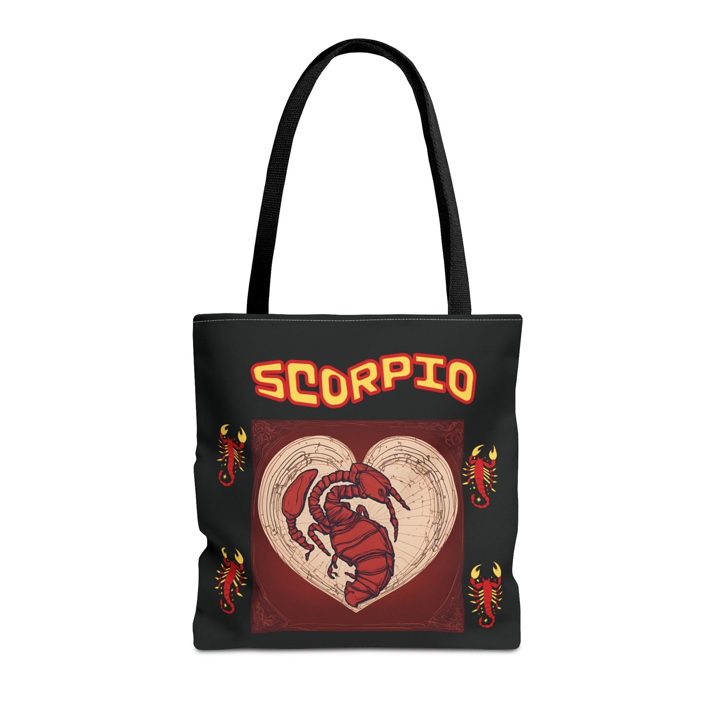 Black Zodiac Scorpio Tote Bag