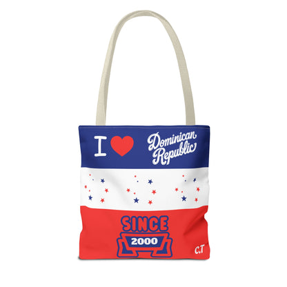 Personalized Initials & D.O.B Dominican Republic CanvasTote Bag