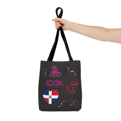 Personalized Initials & D.O.B Dominican Republic CanvasTote Bag