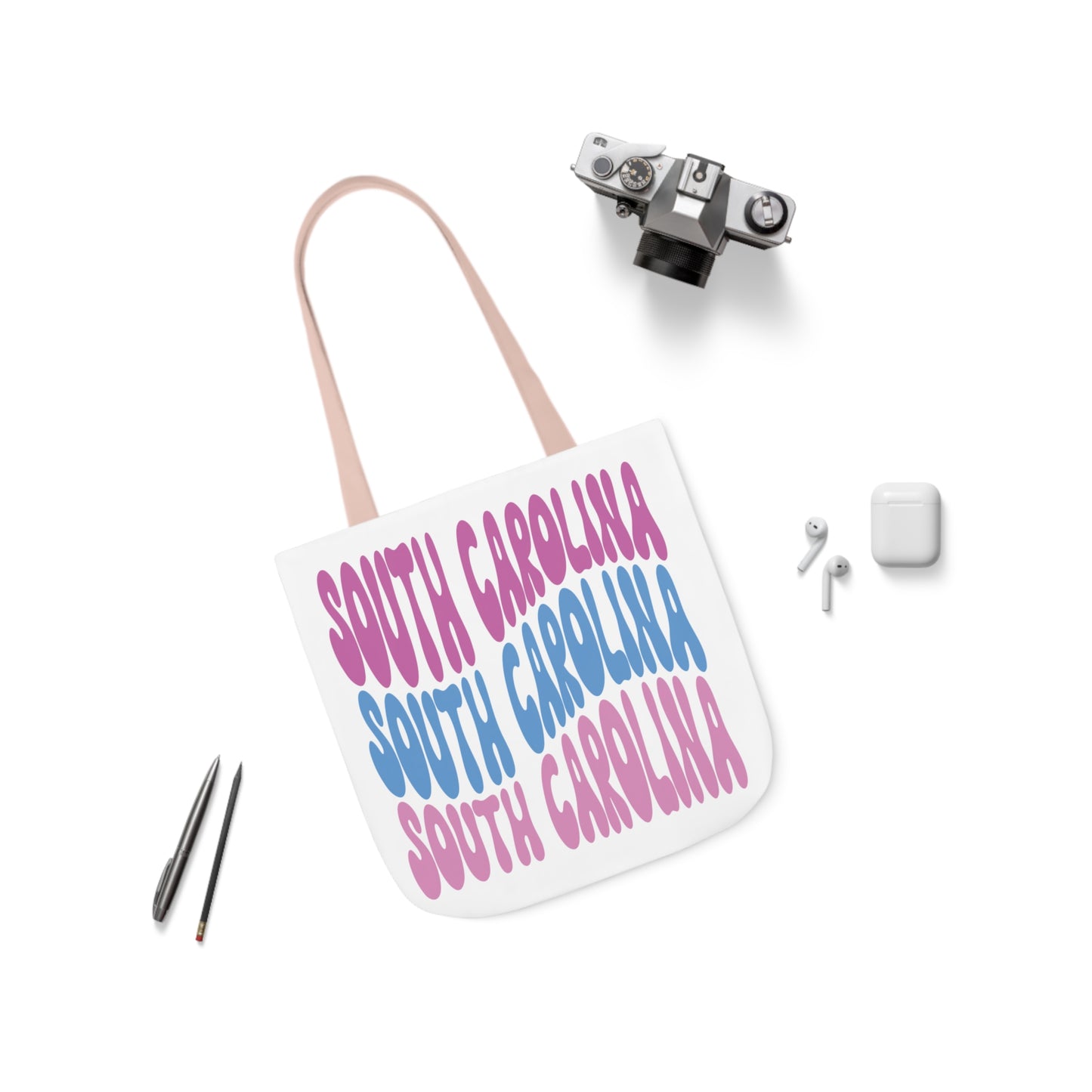 South Carolina Canvas Tote Bag, 5-Color Straps