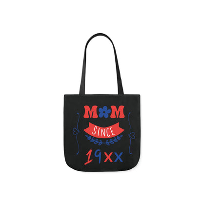 Mom Black Canvas Tote Bag