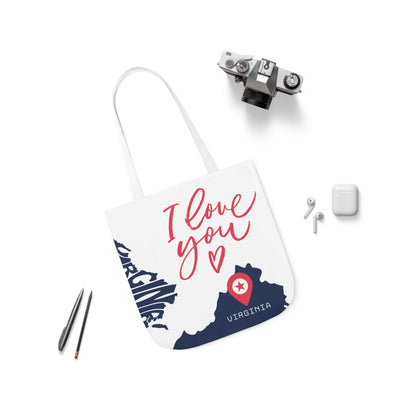 Canvas Tote Bag - Virginia Design with 5-Color Straps