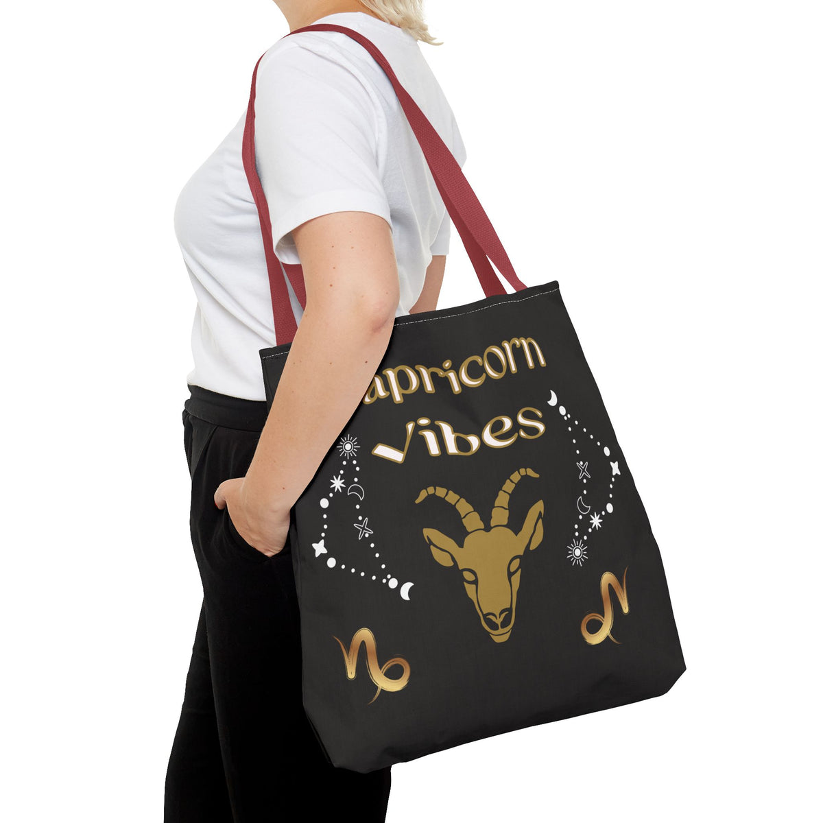Capricorn Vibes Tote Bag — Zodiac Birthday Gift (December 22–January 19)