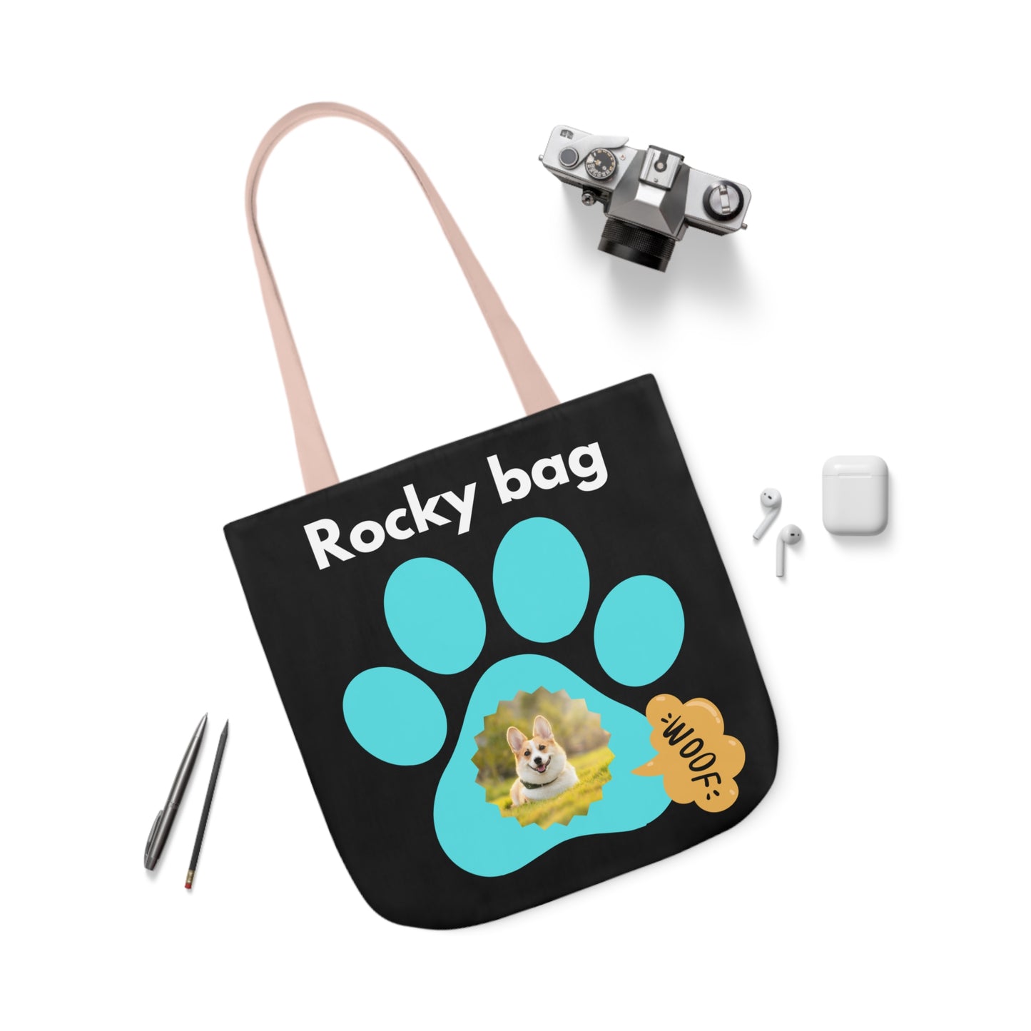 Personalized Dog Canvas Tote Bag