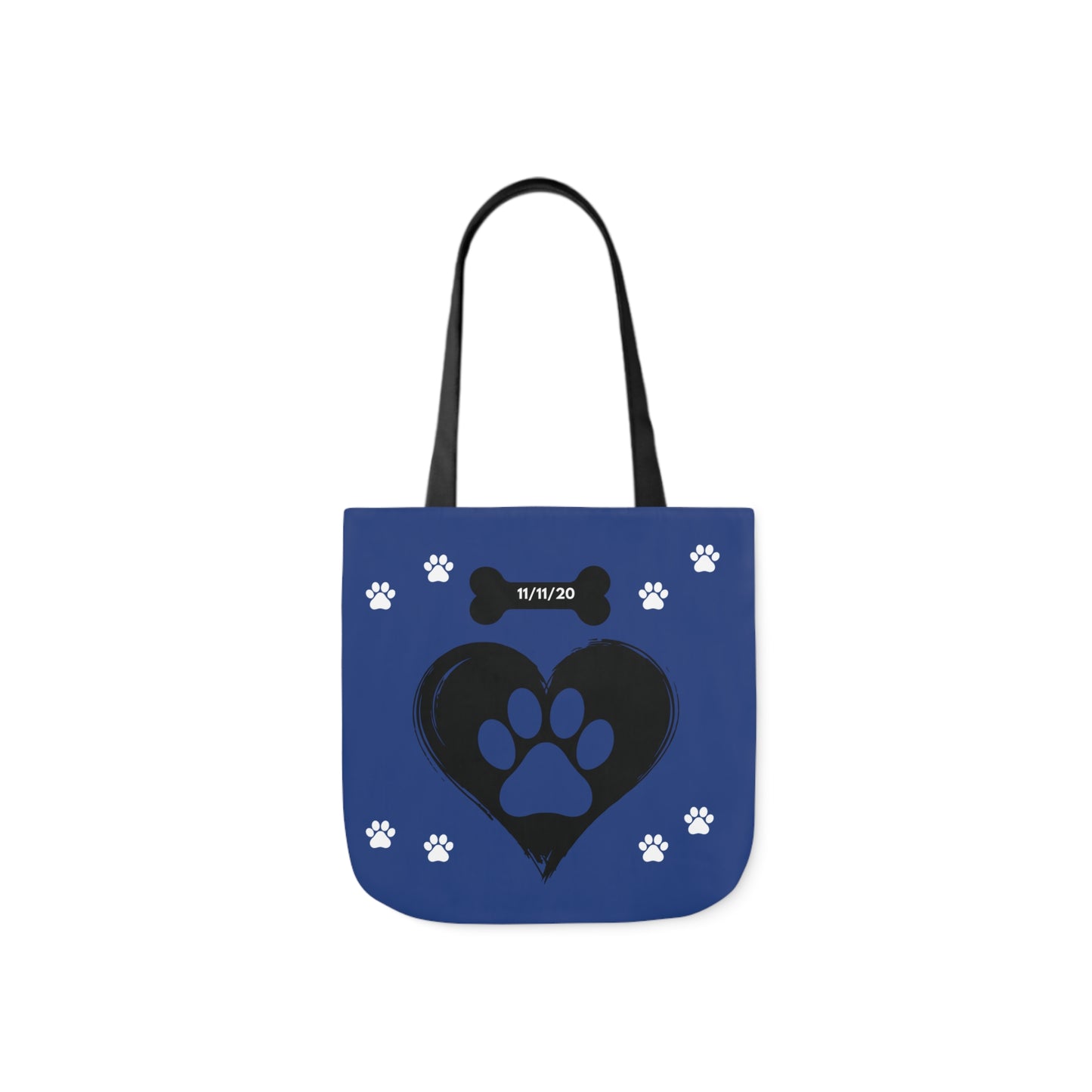 Blue Personalized Dog Canvas Tote Bag