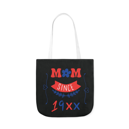 Mom Black Canvas Tote Bag