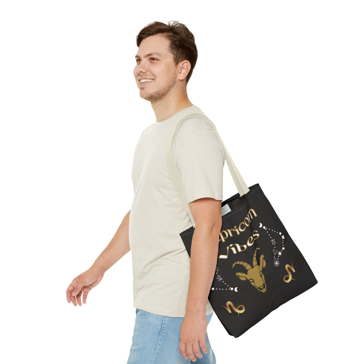 Capricorn Vibes Tote Bag — Zodiac Birthday Gift (December 22–January 19)