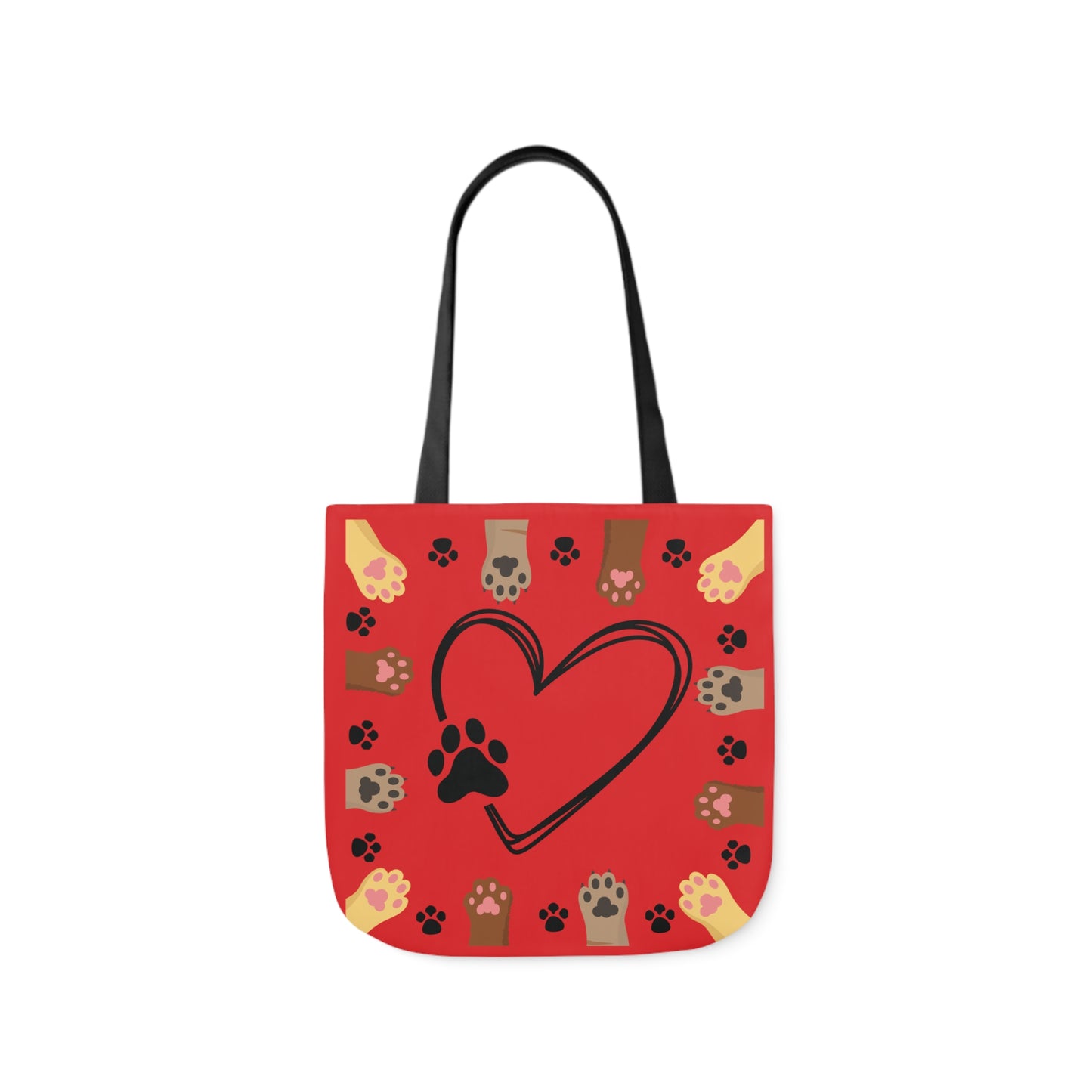 Red Cat theme Canvas Tote Bag