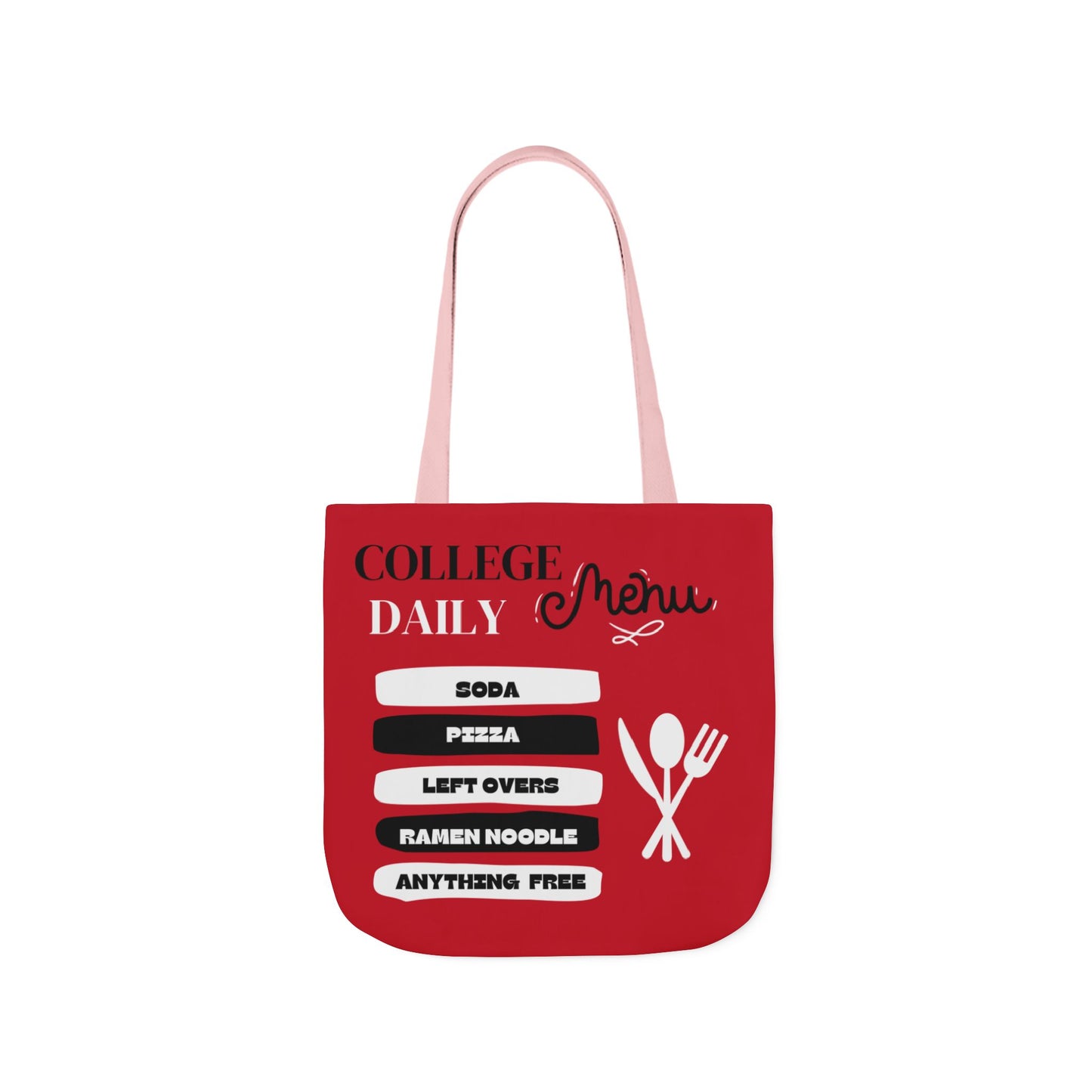 Funny Student Red Canvas Tote Bag