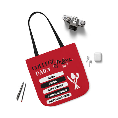 Funny Student Red Canvas Tote Bag
