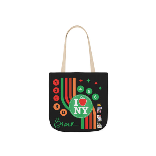 BRONX NY Retro Subway Canvas Tote