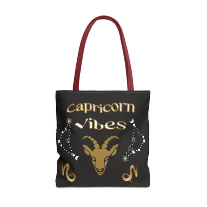 Capricorn Vibes Tote Bag — Zodiac Birthday Gift (December 22–January 19)
