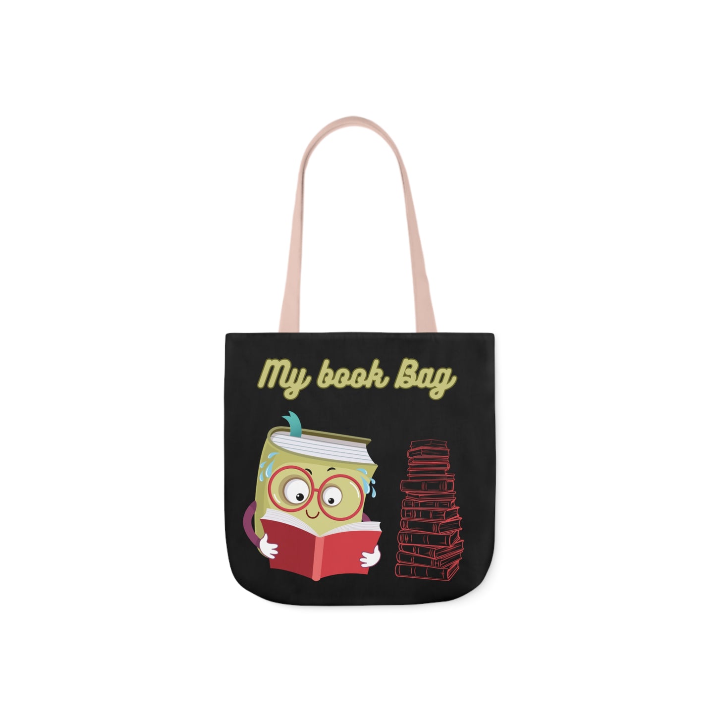 Book bag Canvas Tote Bag, 5-Color Straps