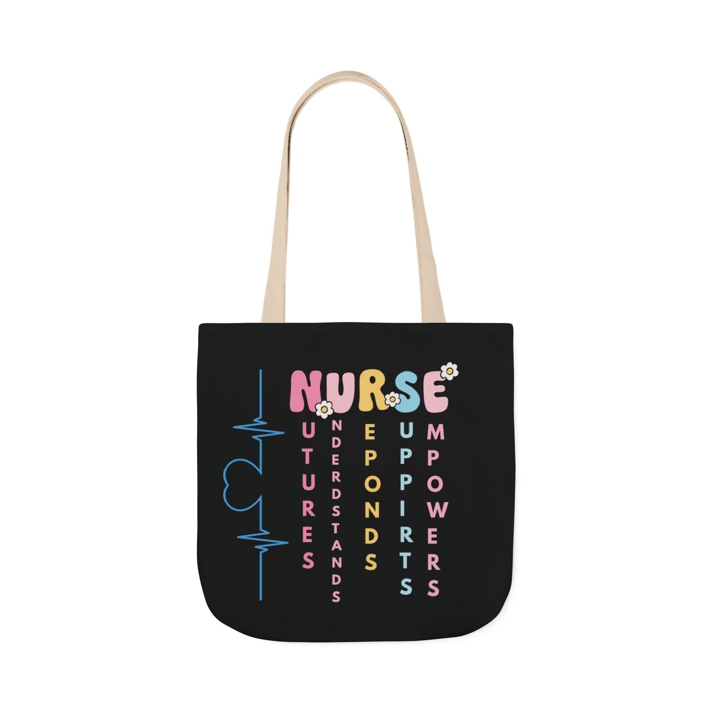 Personalized Nurse Initial Canvas Tote Bag — Custom Initial & Year Started as Nurse