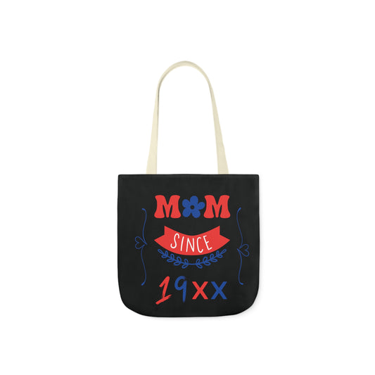 Mom Black Canvas Tote Bag