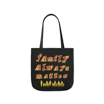 Canvas Tote Bag, Black Family Tic Tac Toe Design