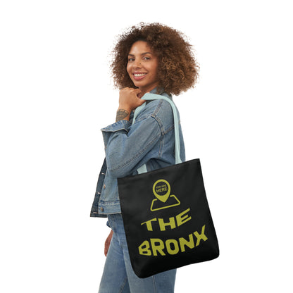 Canvas Tote Bag - Black Personalized City with Map Design