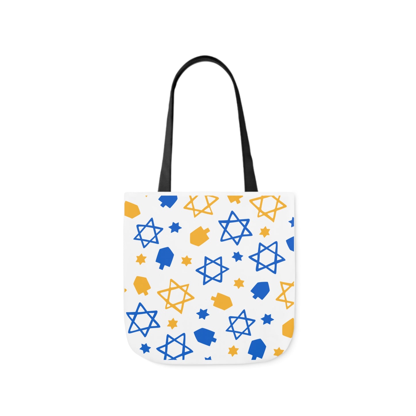 Blue and White Hanukkah Canvas Tote Bag