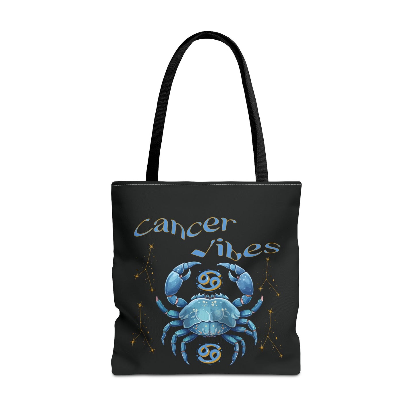 Black Zodiac Cancer Tote Bag