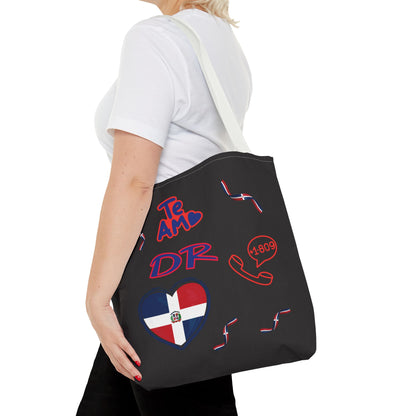 Personalized Initials & D.O.B Dominican Republic CanvasTote Bag