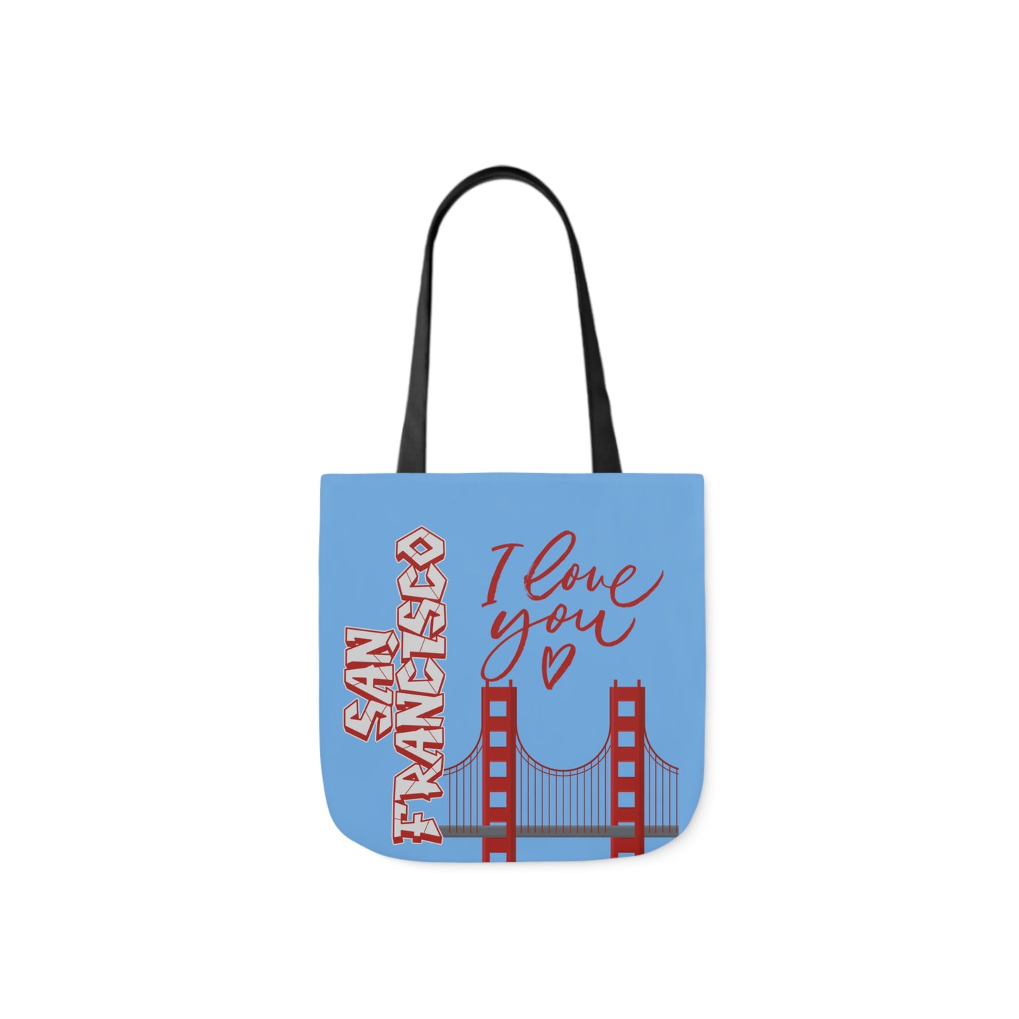 Canvas Tote Bag, San Francisco Light Blue