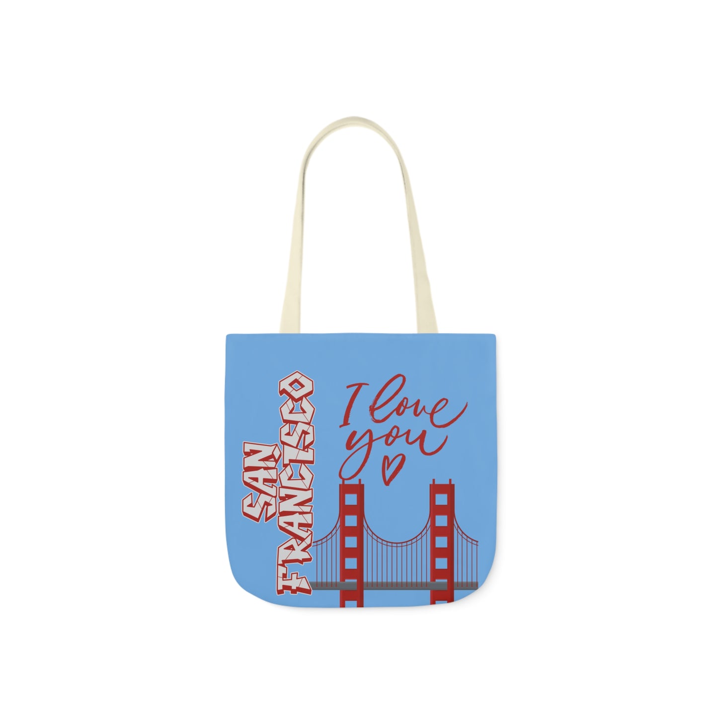 Canvas Tote Bag, San Francisco Light Blue