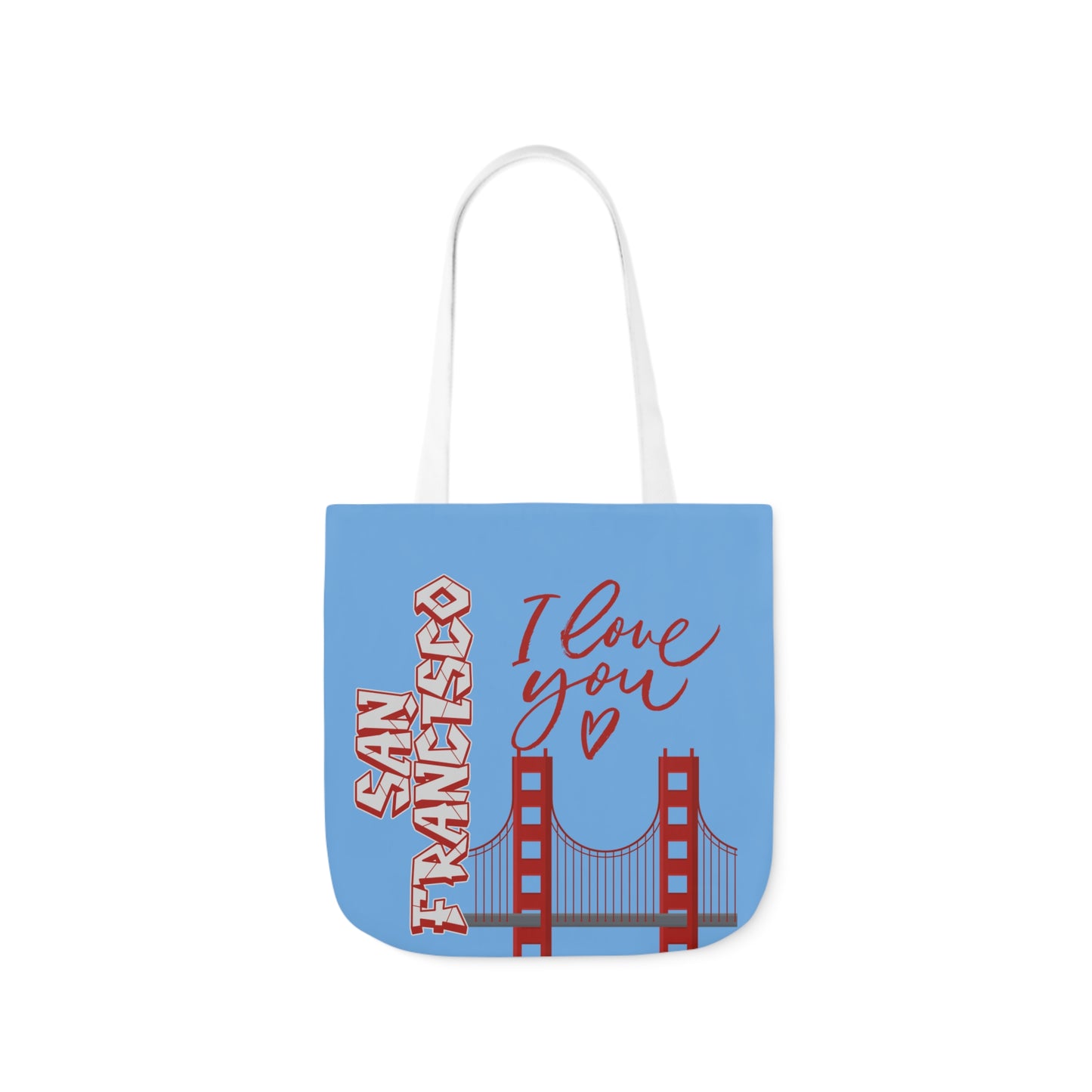 Canvas Tote Bag, San Francisco Light Blue