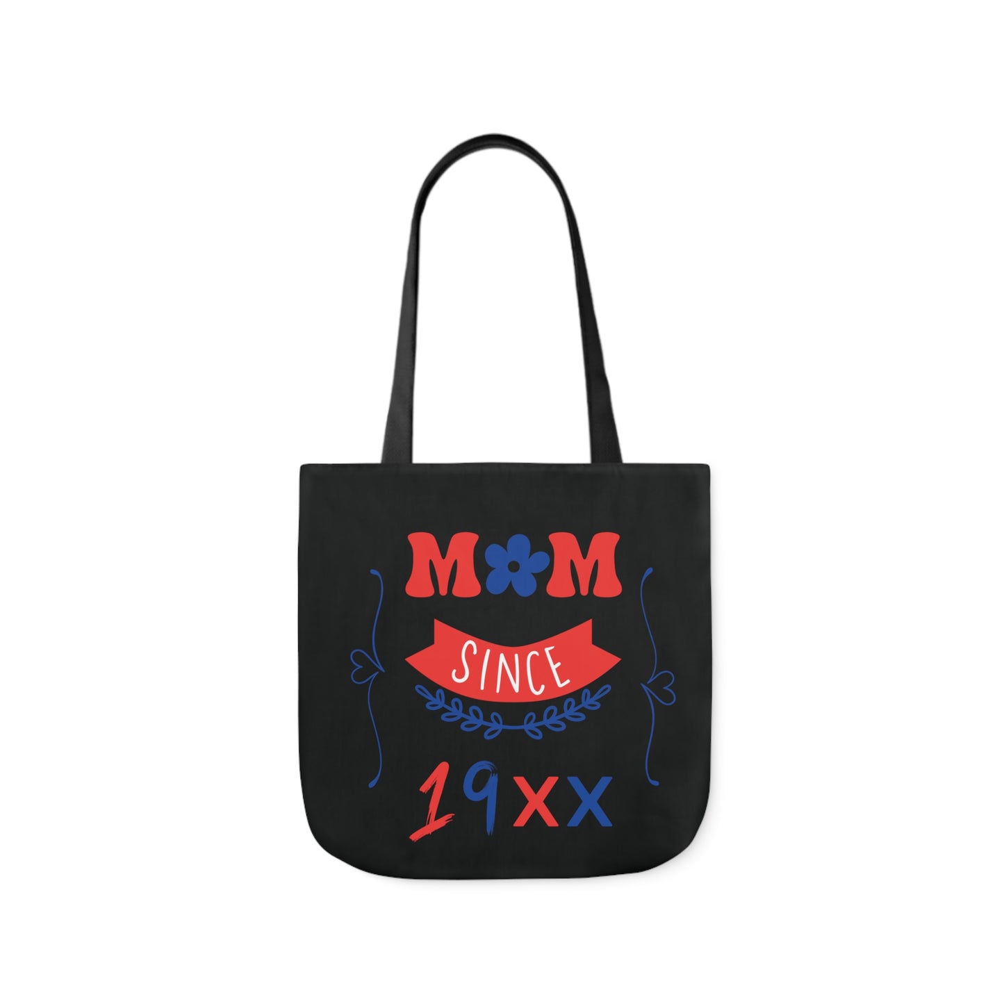 Mom Black Canvas Tote Bag