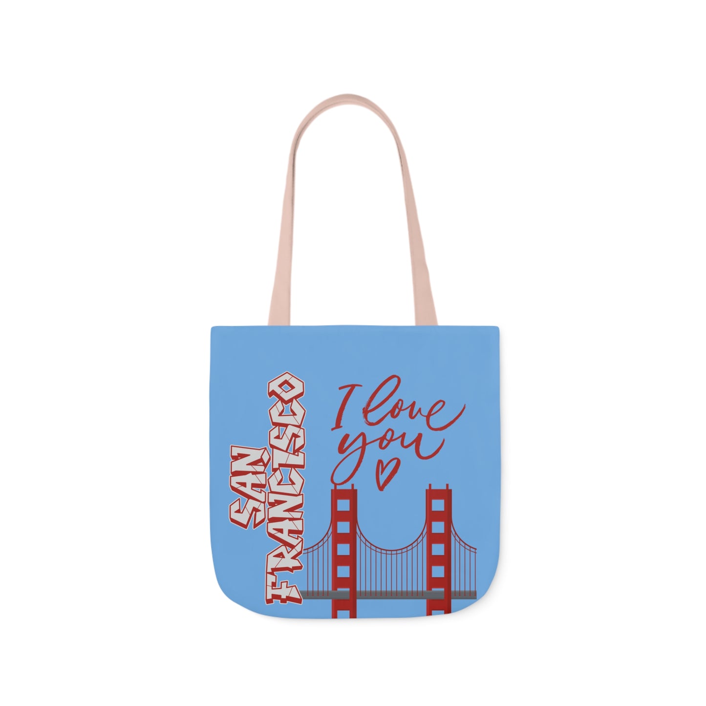 Canvas Tote Bag, San Francisco Light Blue