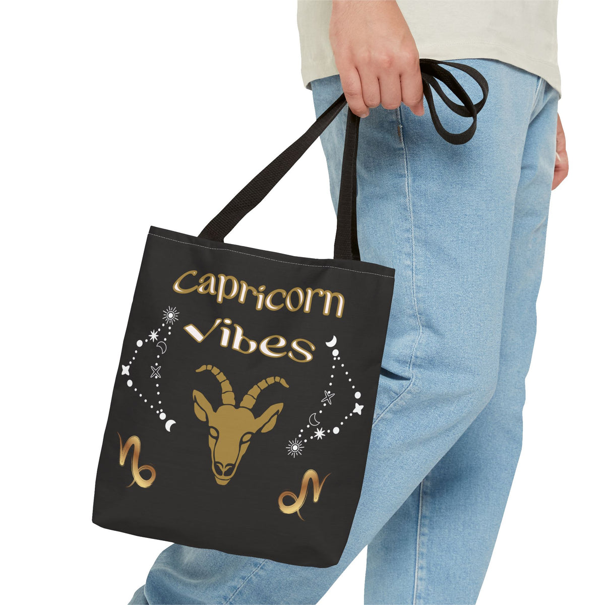 Capricorn Vibes Tote Bag — Zodiac Birthday Gift (December 22–January 19)