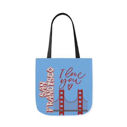 Canvas Tote Bag, San Francisco Light Blue